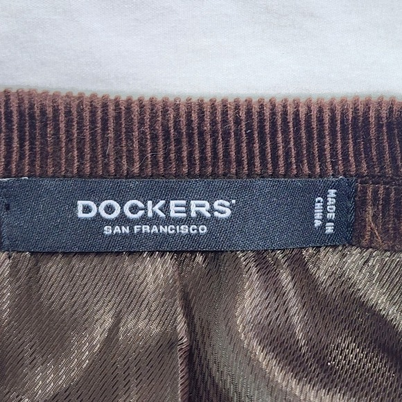 DOCKERS Mens Brown Corduroy Blazer Jacket 44S Neutral‎ Sport Coat 100% Cotton - Picture 3 of 12